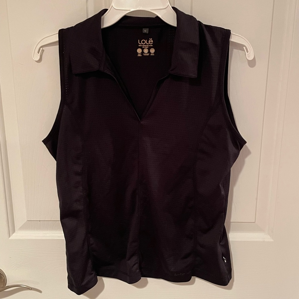 Lole Black Sleeveless Athletic Top - M - Quick Dry B99